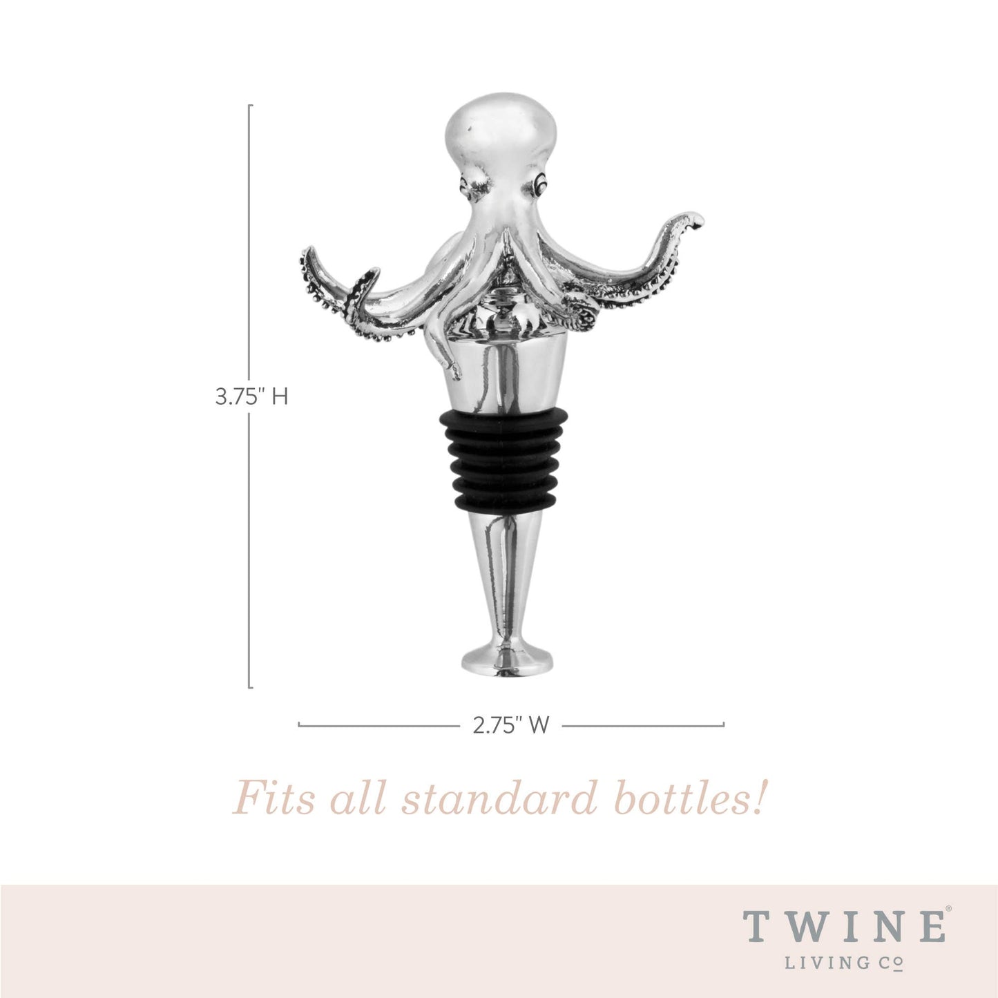 Metal Octopus Wine Bottle Stopper