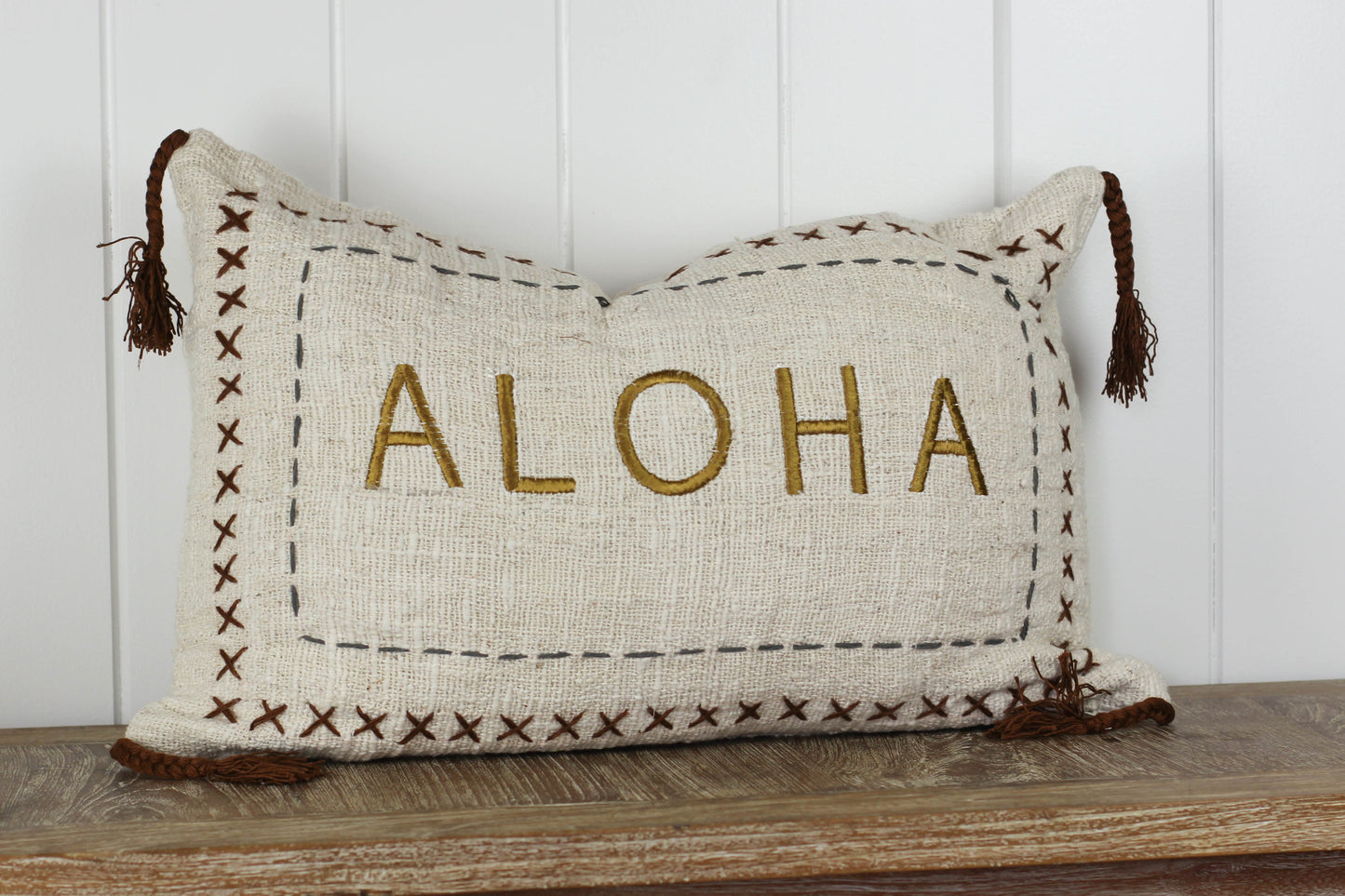 Maka Sea Textured Weave Rectangle Pillow | ALOHA