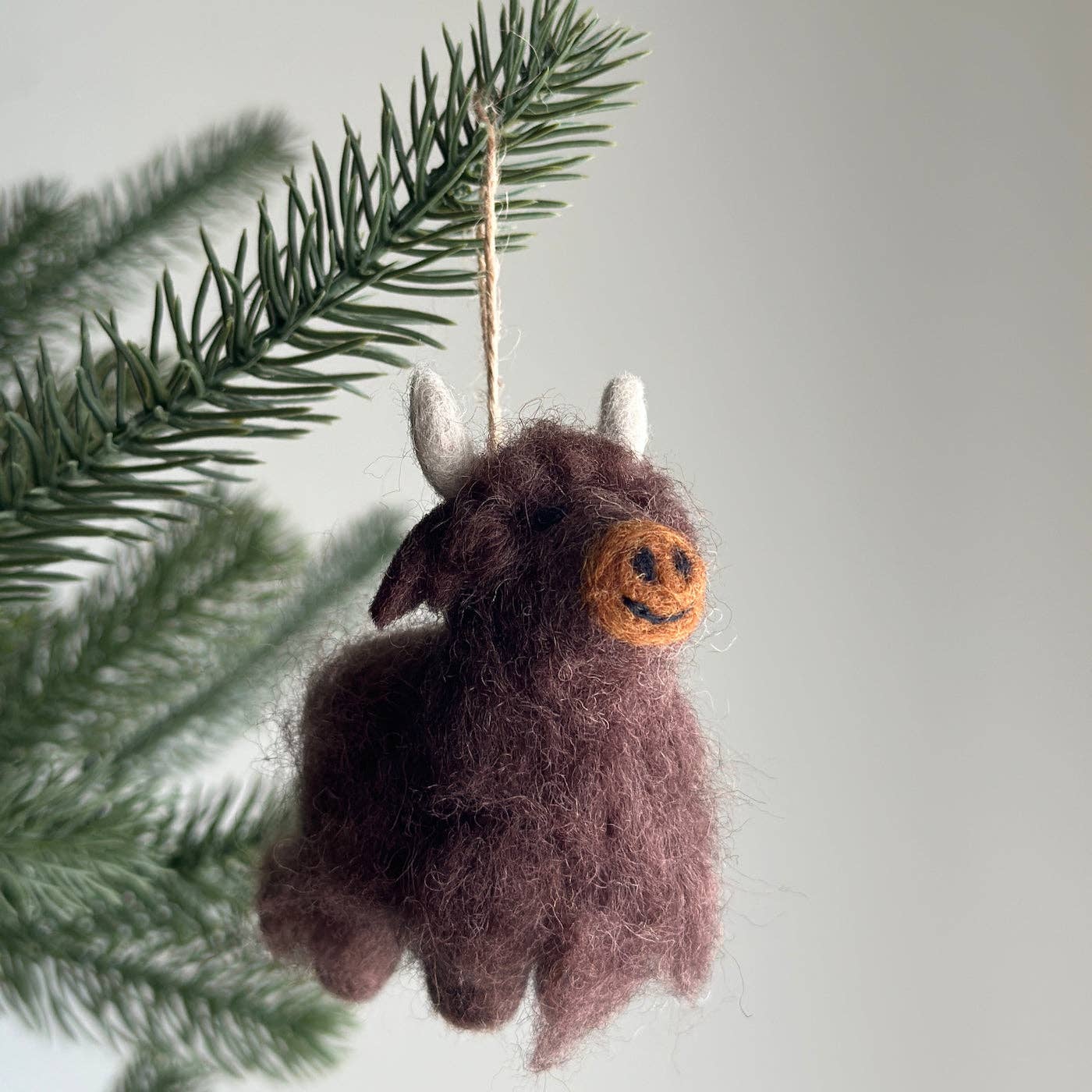 Felt Highland Cow Ornament