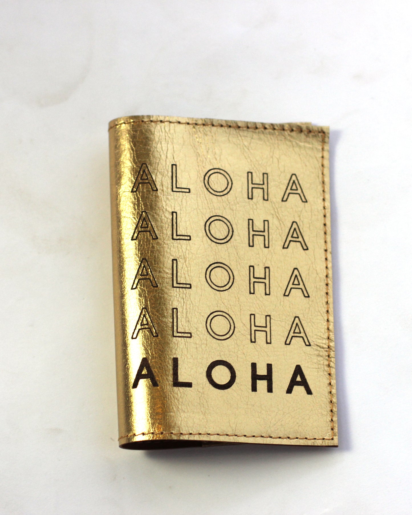 Leather Passport Holder | Infinity Aloha embossed | Assorted colors