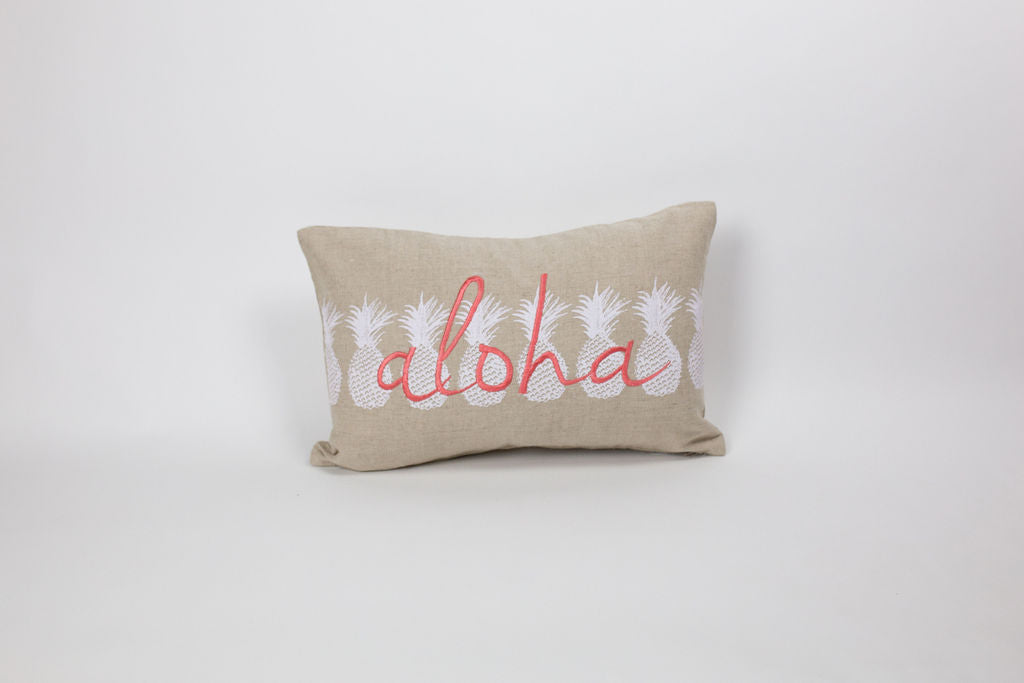 Maka Sea Linen Small Rectangle Pillow | Ho'okipa Collection | Single Sided