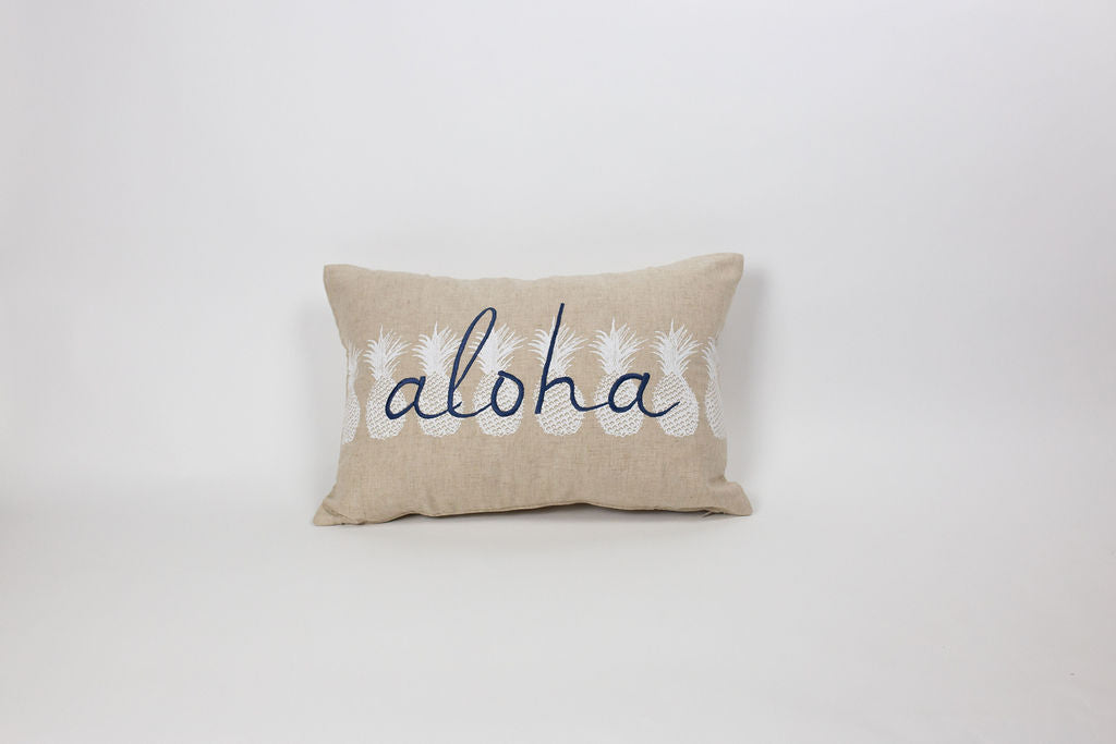 Maka Sea Linen Small Rectangle Pillow | Ho'okipa Collection | Single Sided