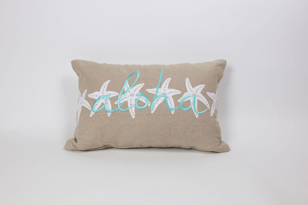 Maka Sea Linen Small Rectangle Pillow | Ho'okipa Collection | Single Sided