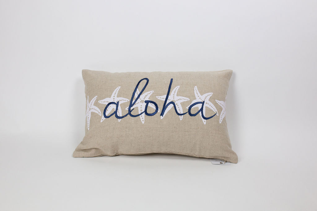 Maka Sea Linen Small Rectangle Pillow | Ho'okipa Collection | Single Sided