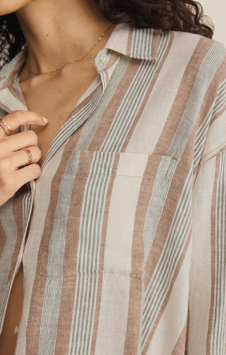 The Perfect Striped Button Up | Coconut