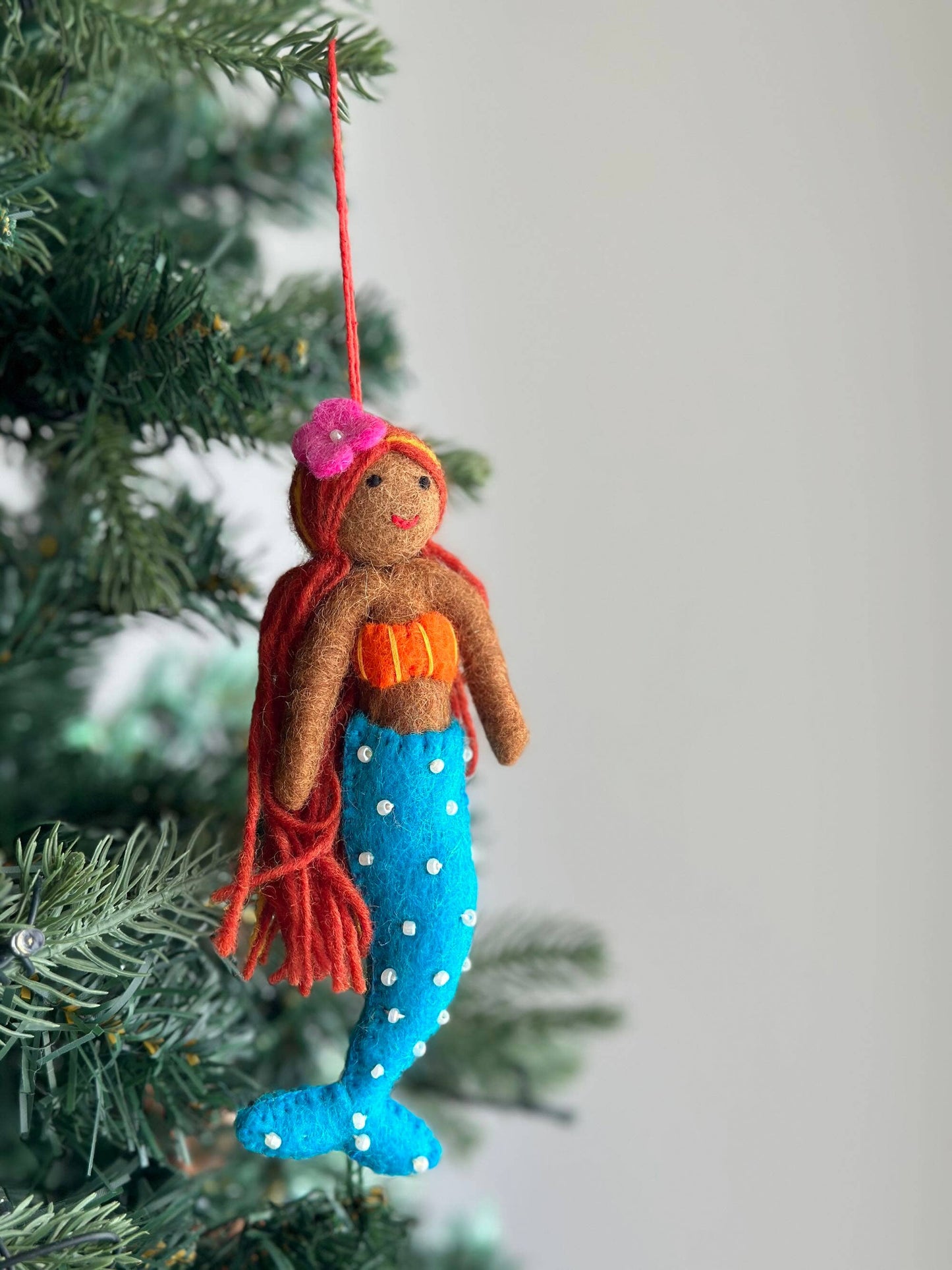 Felt Mermaid Ornament - Pacific Islander