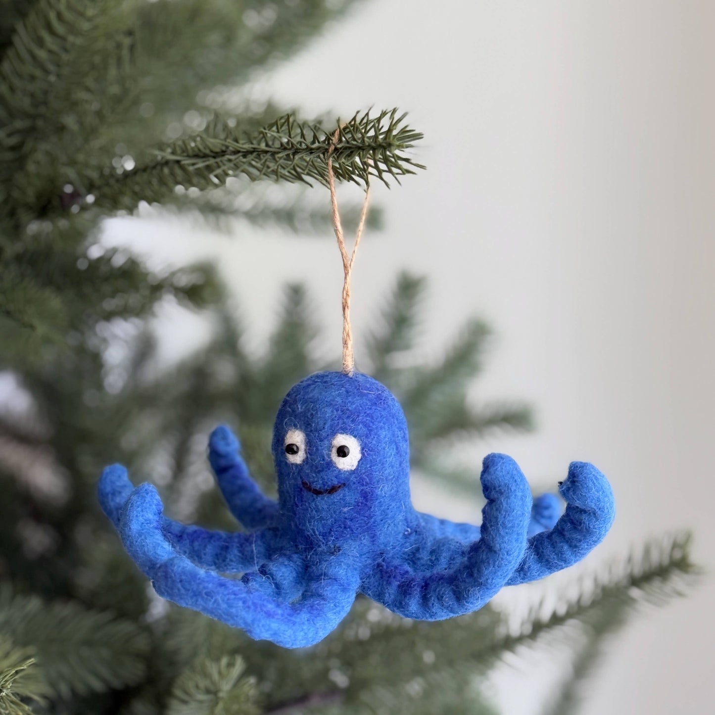 Felt Ornament - Blue Octopus