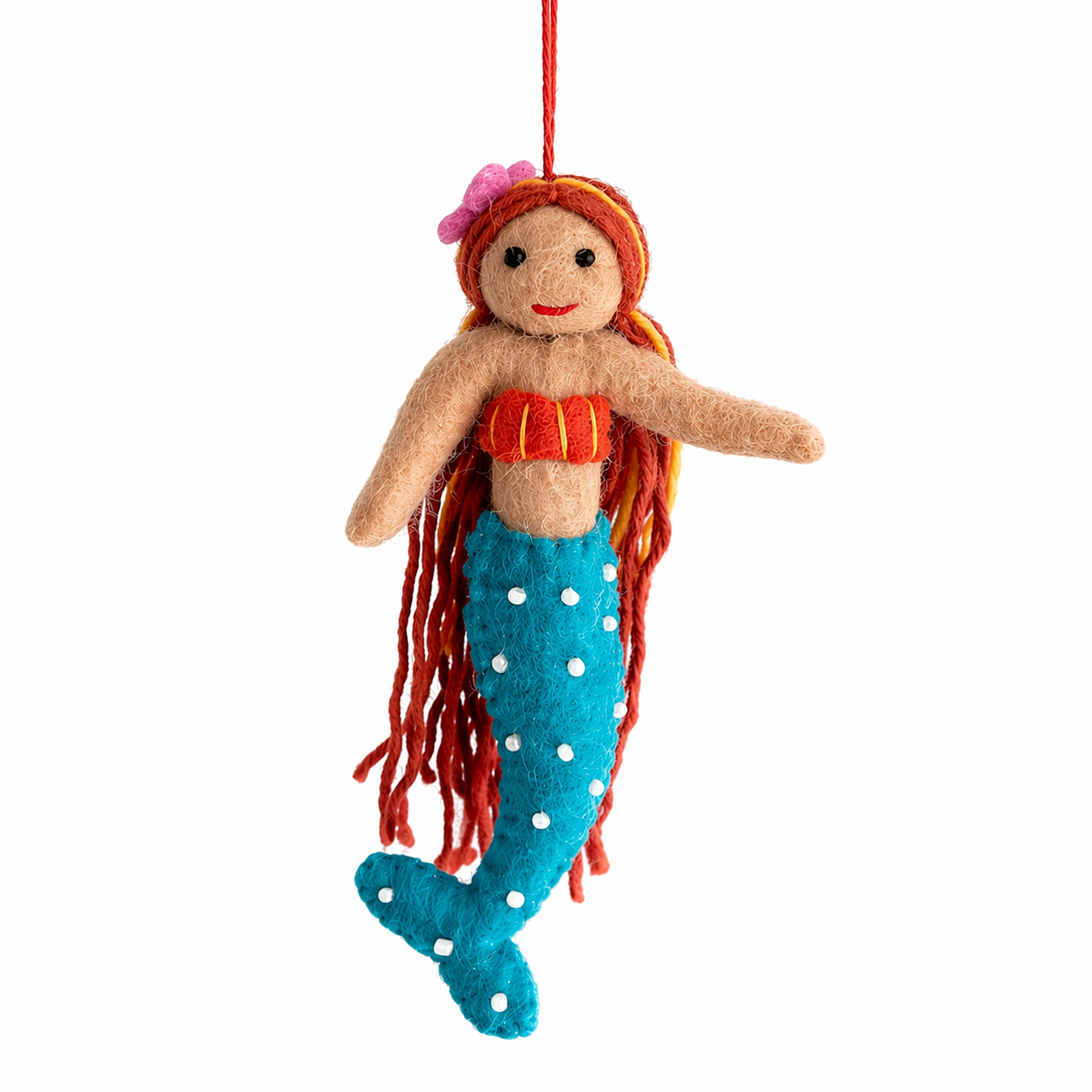 Felt Ornament - Red Hair Mermaid