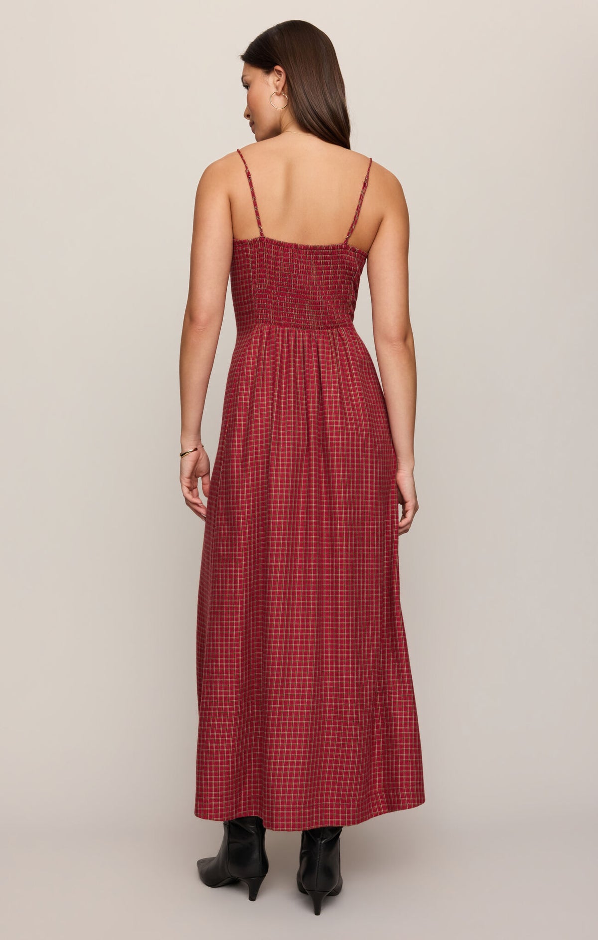 Evermore Plaid Midi Dress
