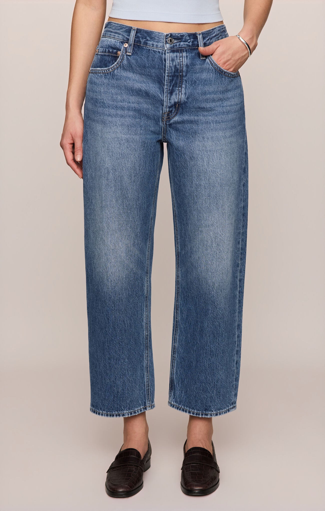 The Off Duty Bowed Ankle Jeans | Color:  Breakpoint