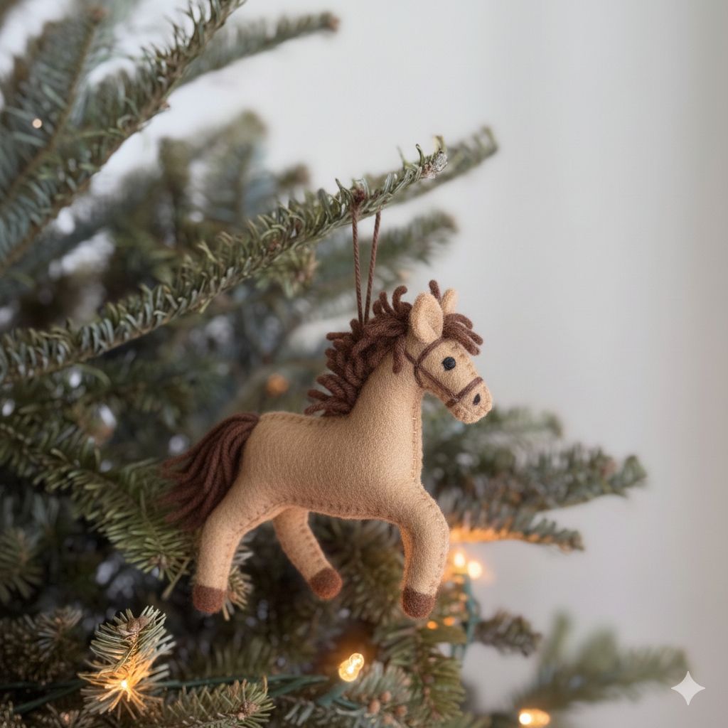 2026 Felt Horse Ornament