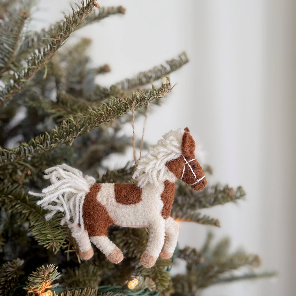 Felt Horse Ornament - Set of 6