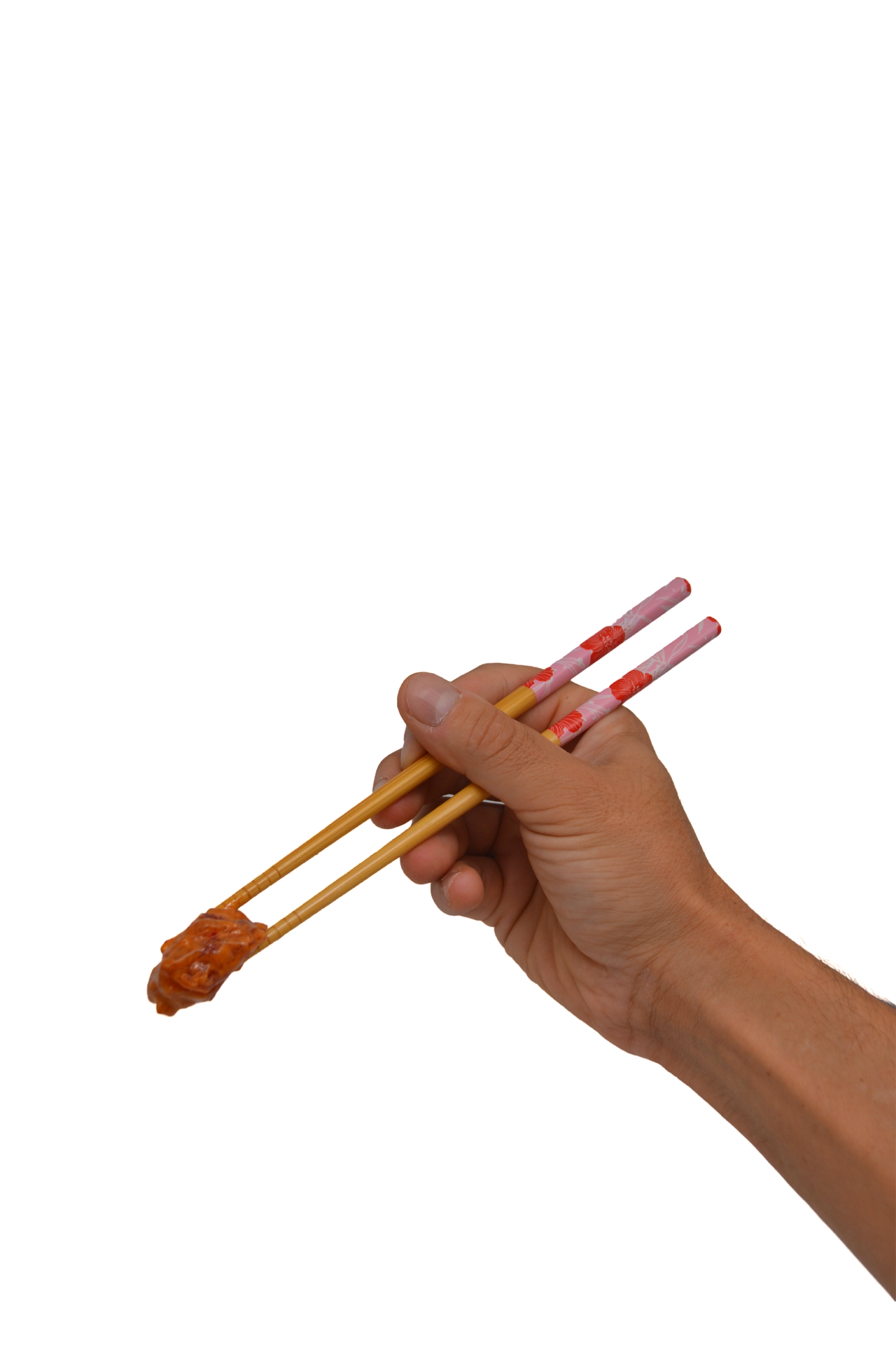 "Red Hibiscus" Reusable Bamboo Chopsticks (5 Pairs)
