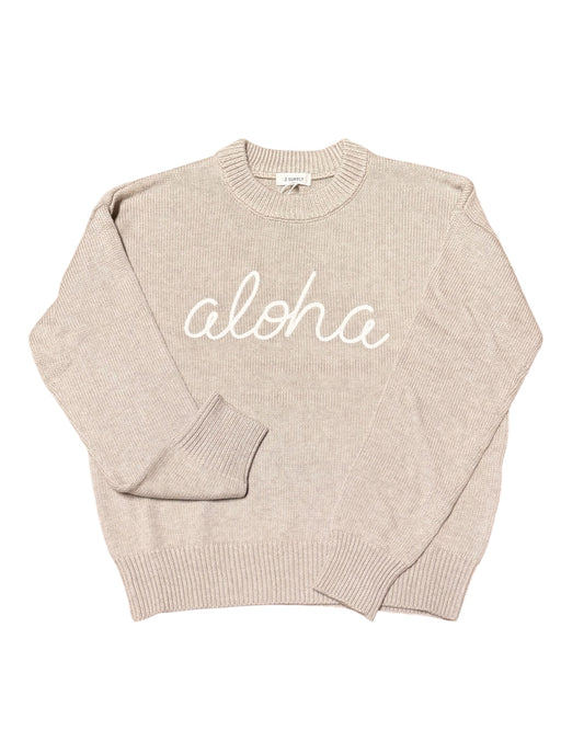 Boyfriend Aloha Sweater | Natural Heather