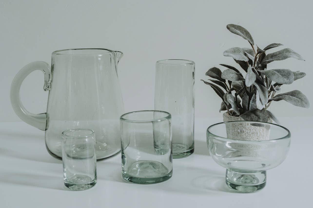 Handblown Shooter Glasses - Clear