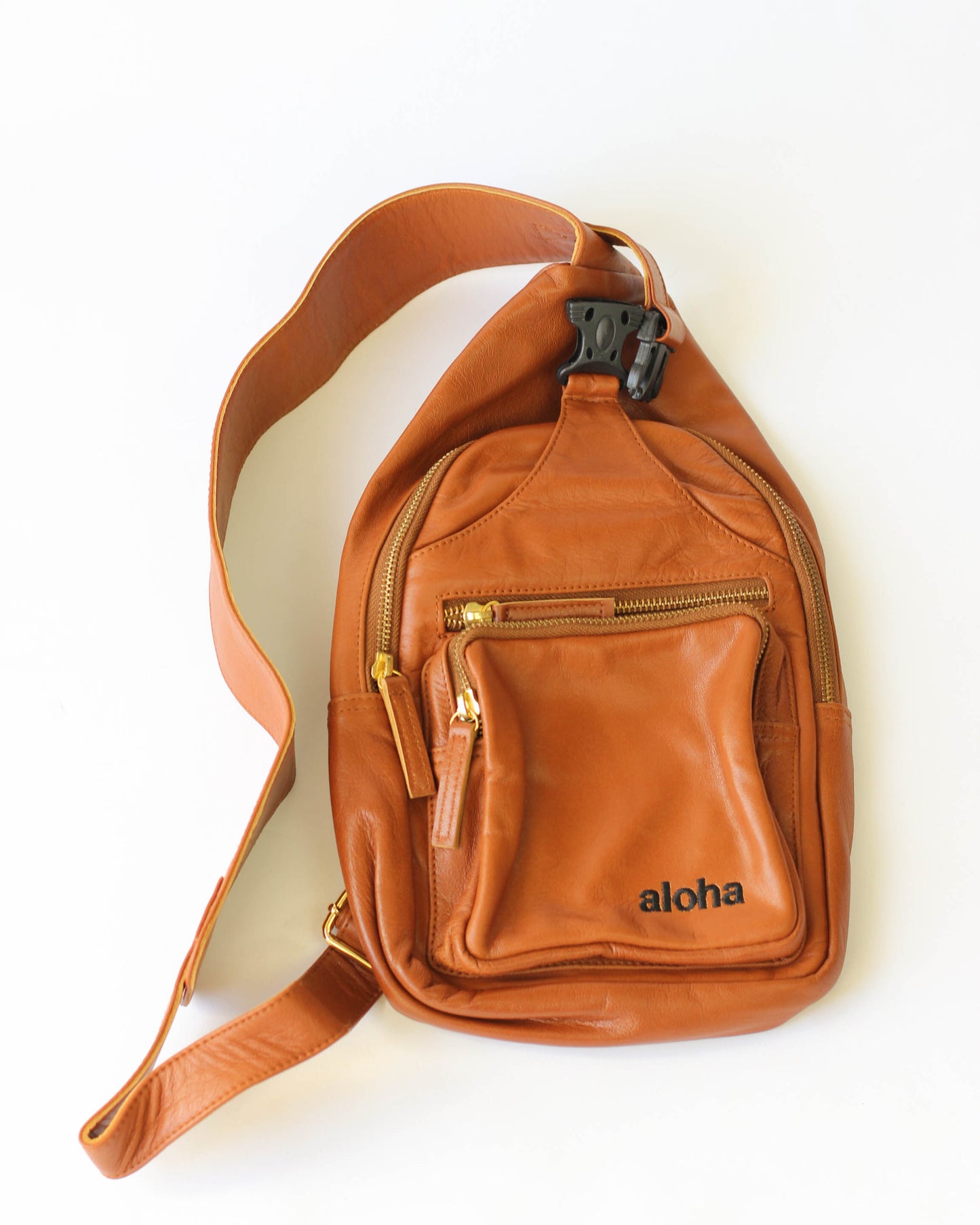 Mahina | Leather Sling Backpack | Assorted colors