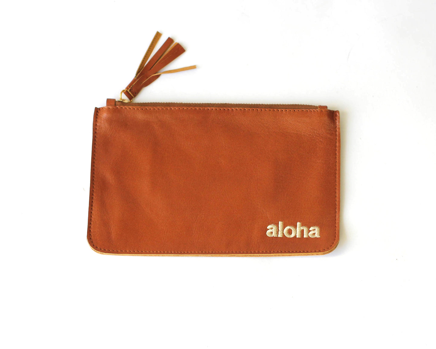 Mimi "aloha" | Leather mini-pouch | Assorted colors and embroidery