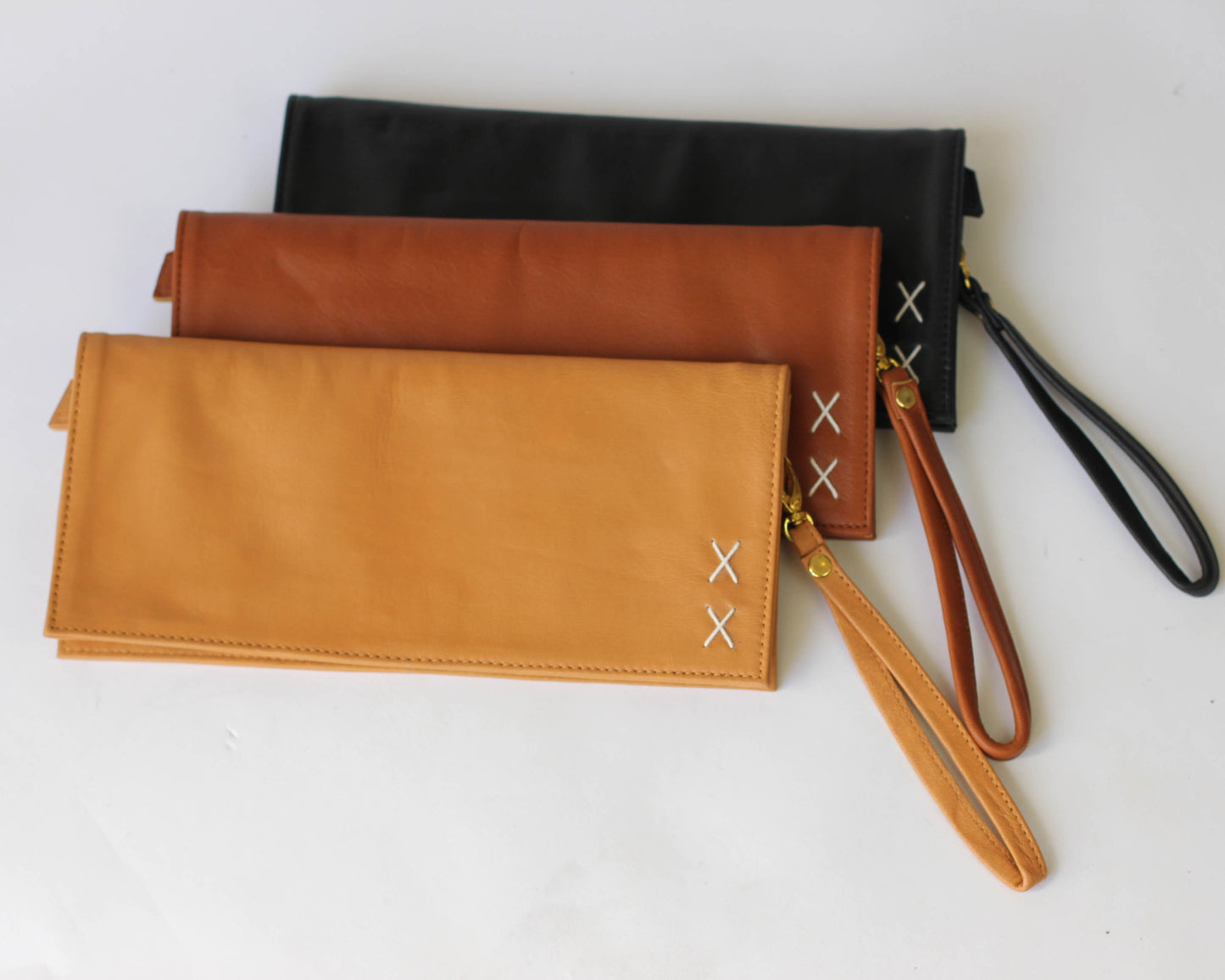 XX | Long Foldover Leather Wallet | Various colors