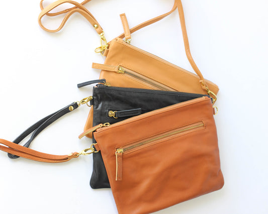 Leslie | Leather crossbody purse | Assorted colors