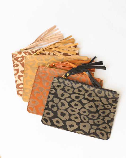 Mimi Wild | Leather mini-pouch | Cheetah print in assorted colors