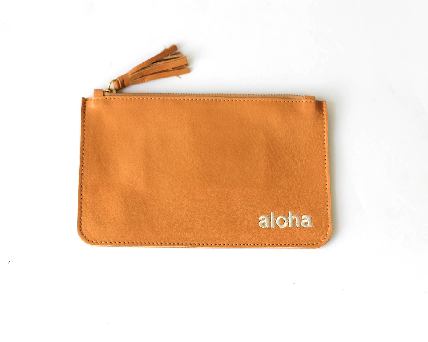 Mimi "aloha" | Leather mini-pouch | Assorted colors and embroidery