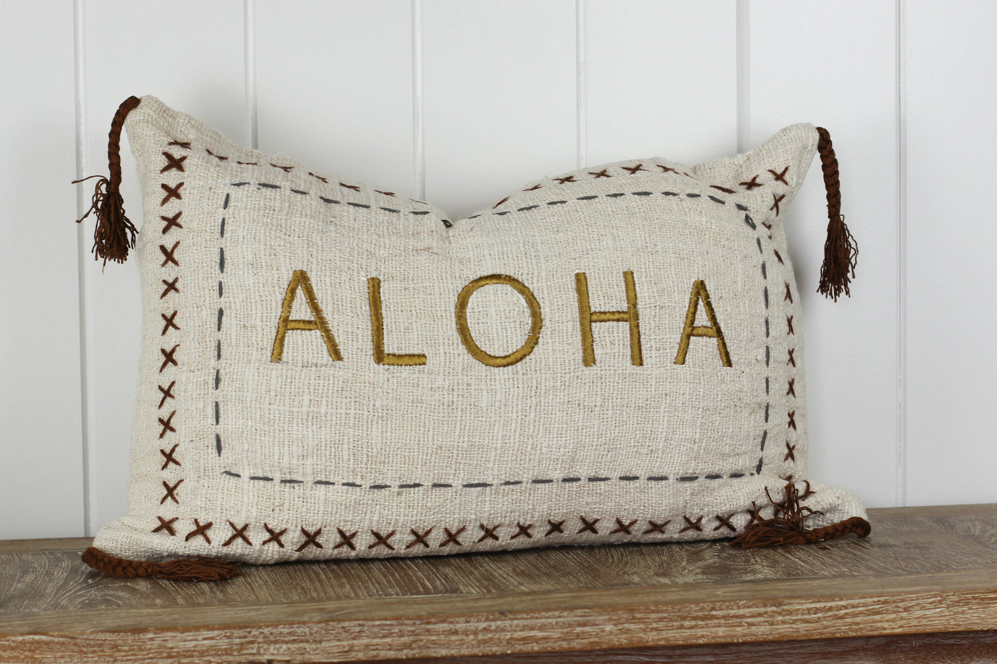 Maka Sea Textured Weave Rectangle Pillow | ALOHA