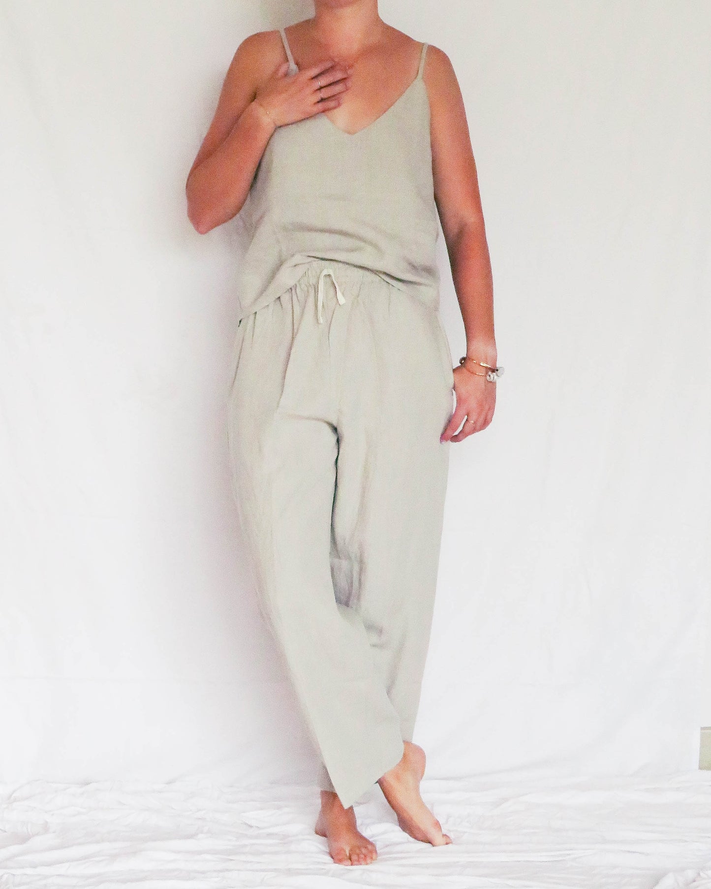 Bu Tiki Willow Linen Cami/Pants Set | Three colors