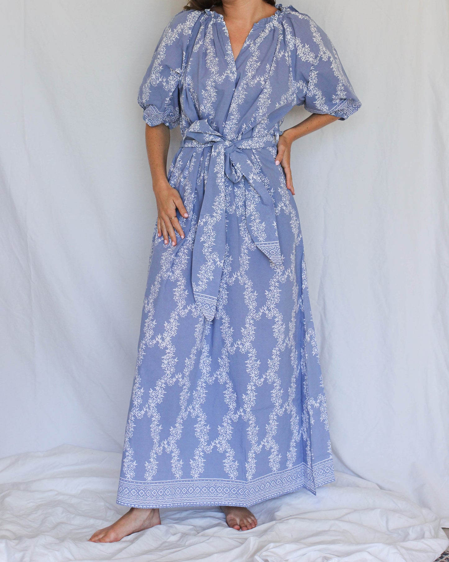 Noelani | XI Long Tunic Dress with Tie Belt | Three colors