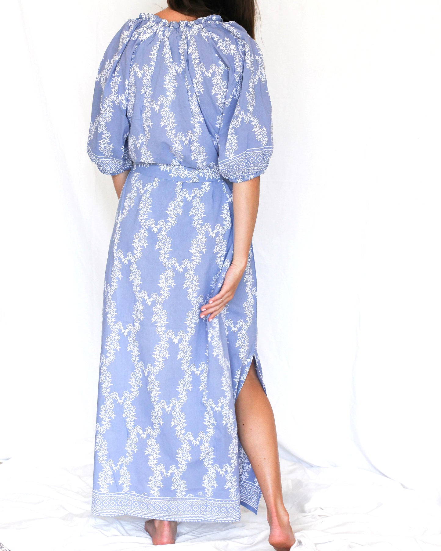 Noelani | XI Long Tunic Dress with Tie Belt | Three colors