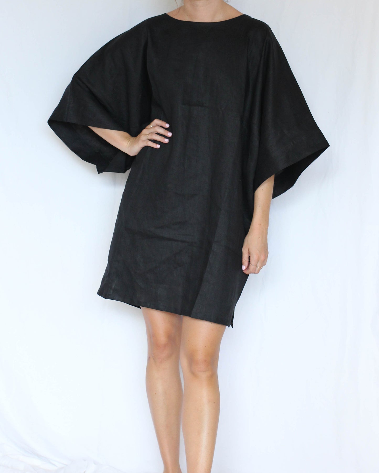 Emanuella Linen Kaftan Dress | Two colors