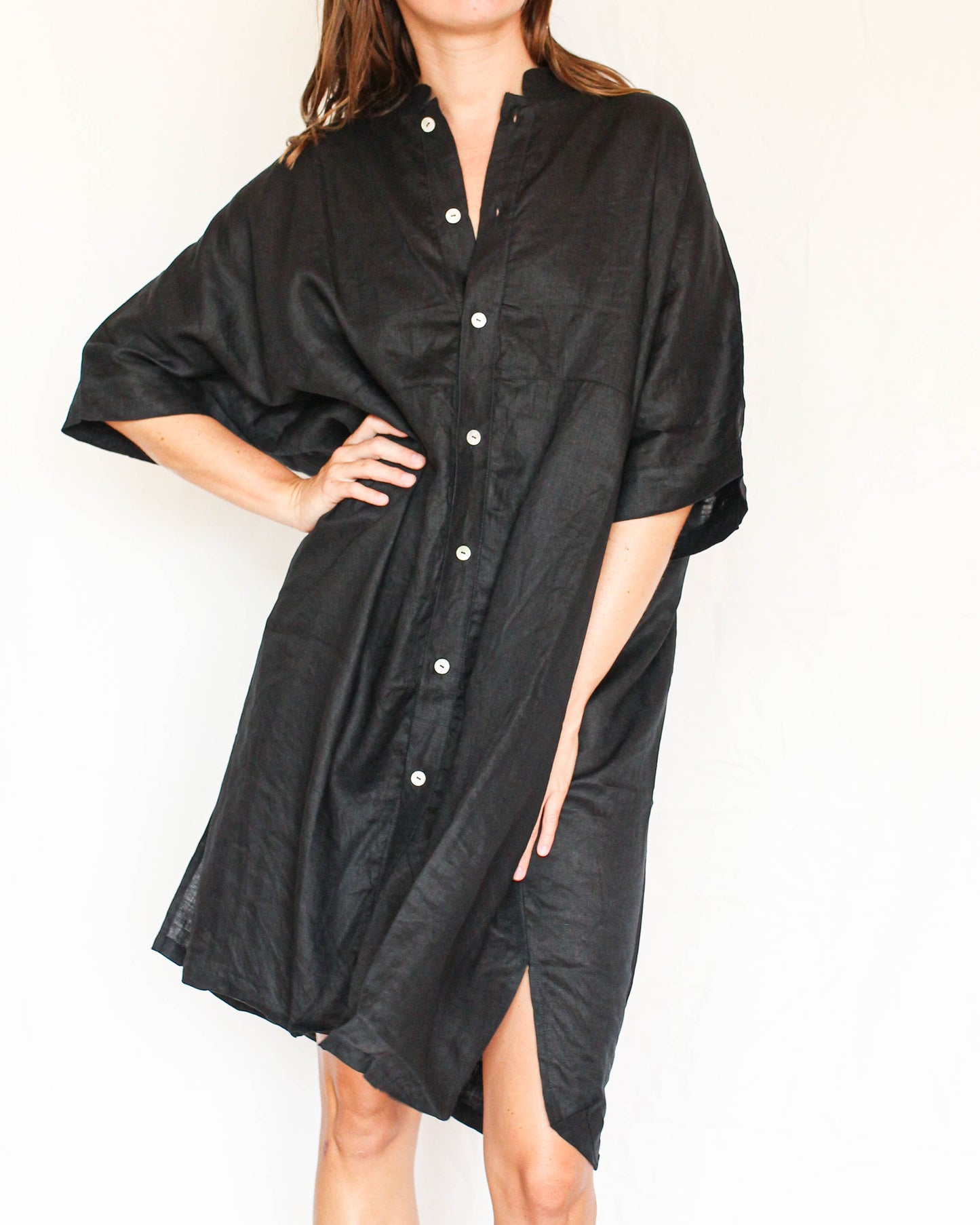 Bu Tiki Trish Linen Kaftan Dress | Three colors