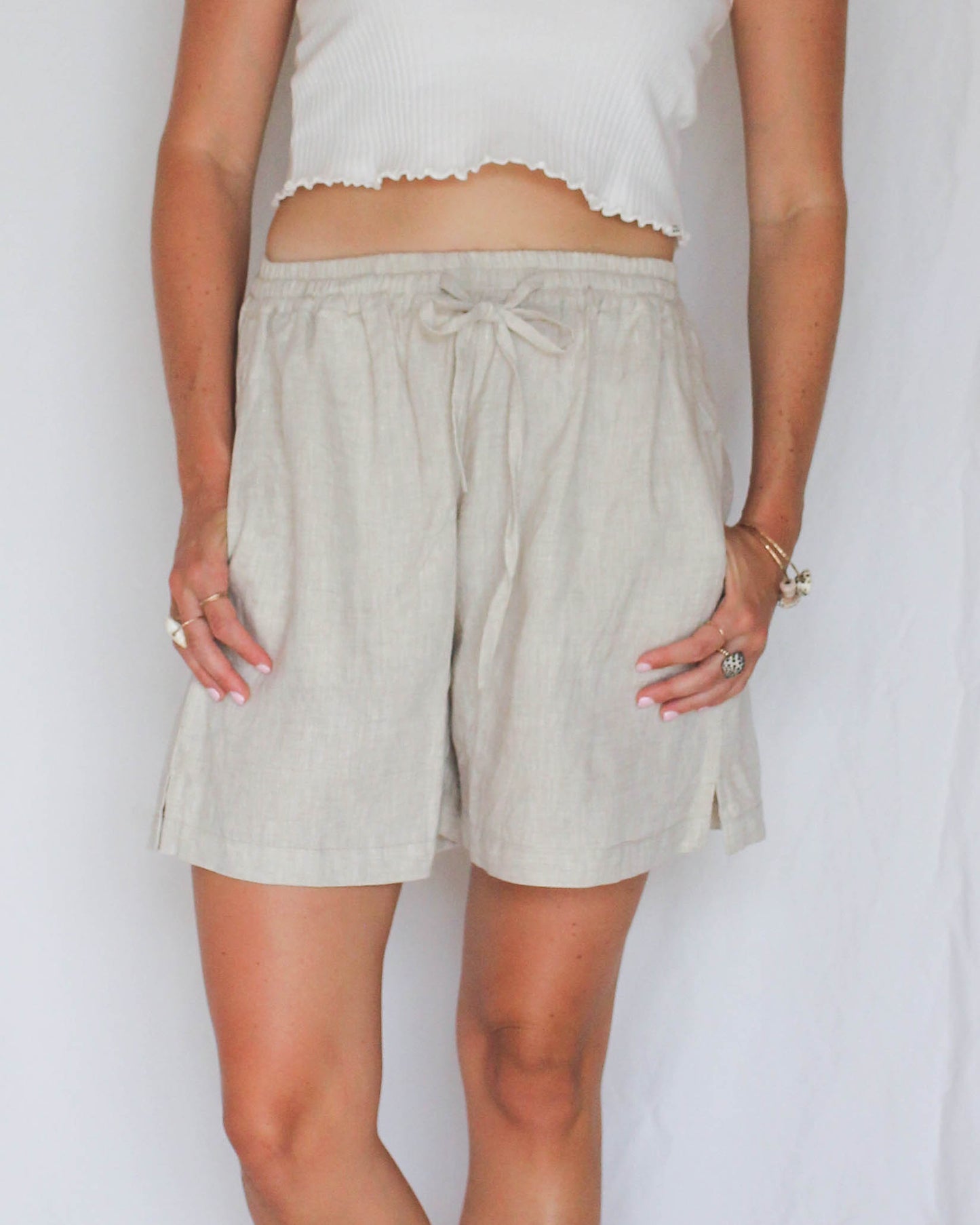 Bu Tiki Linen Camp Shorts | Three colors