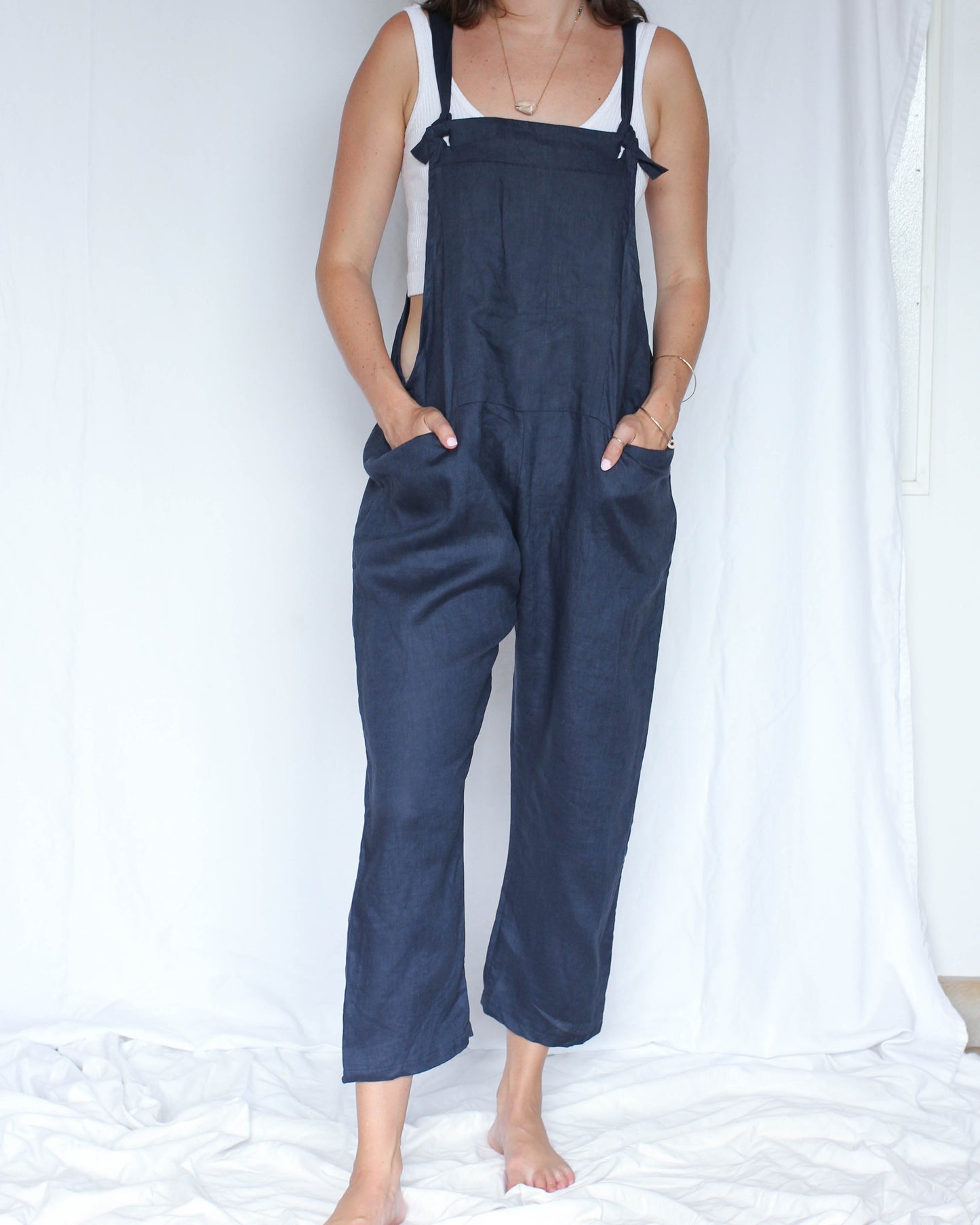 Bu Tiki Roma Linen Overalls | Three colors