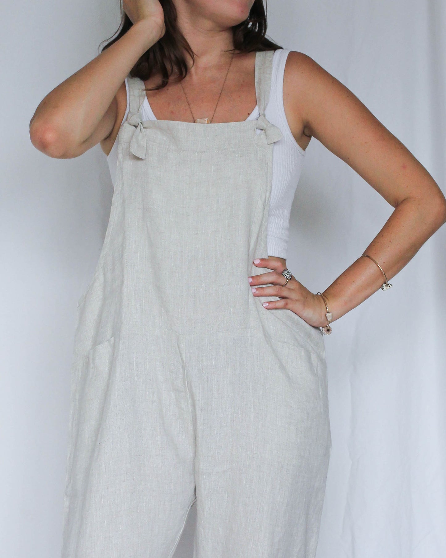 Bu Tiki Roma Linen Overalls | Three colors