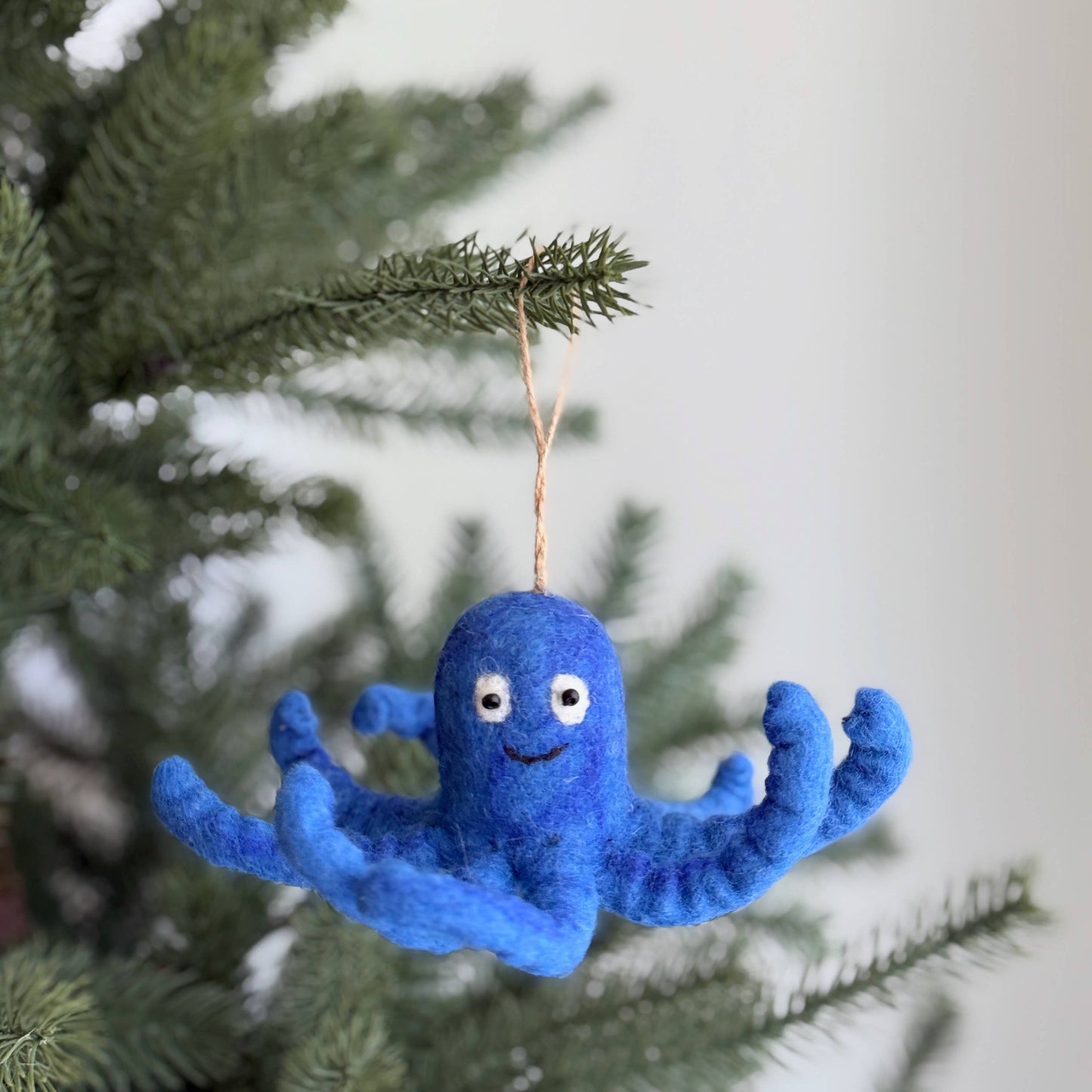 Felt Ornament - Blue Octopus