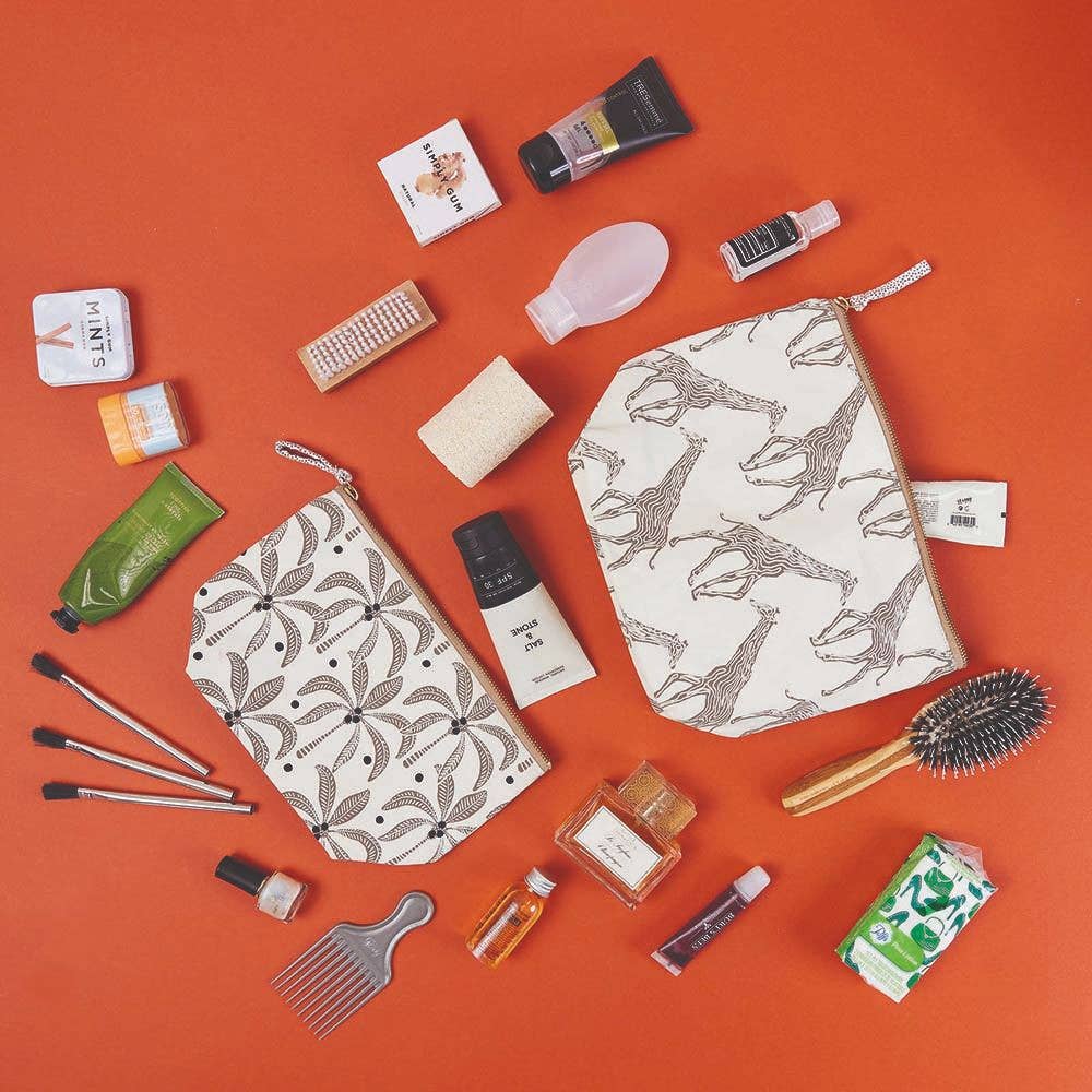 Palm Bunch Medium Canvas Pouch