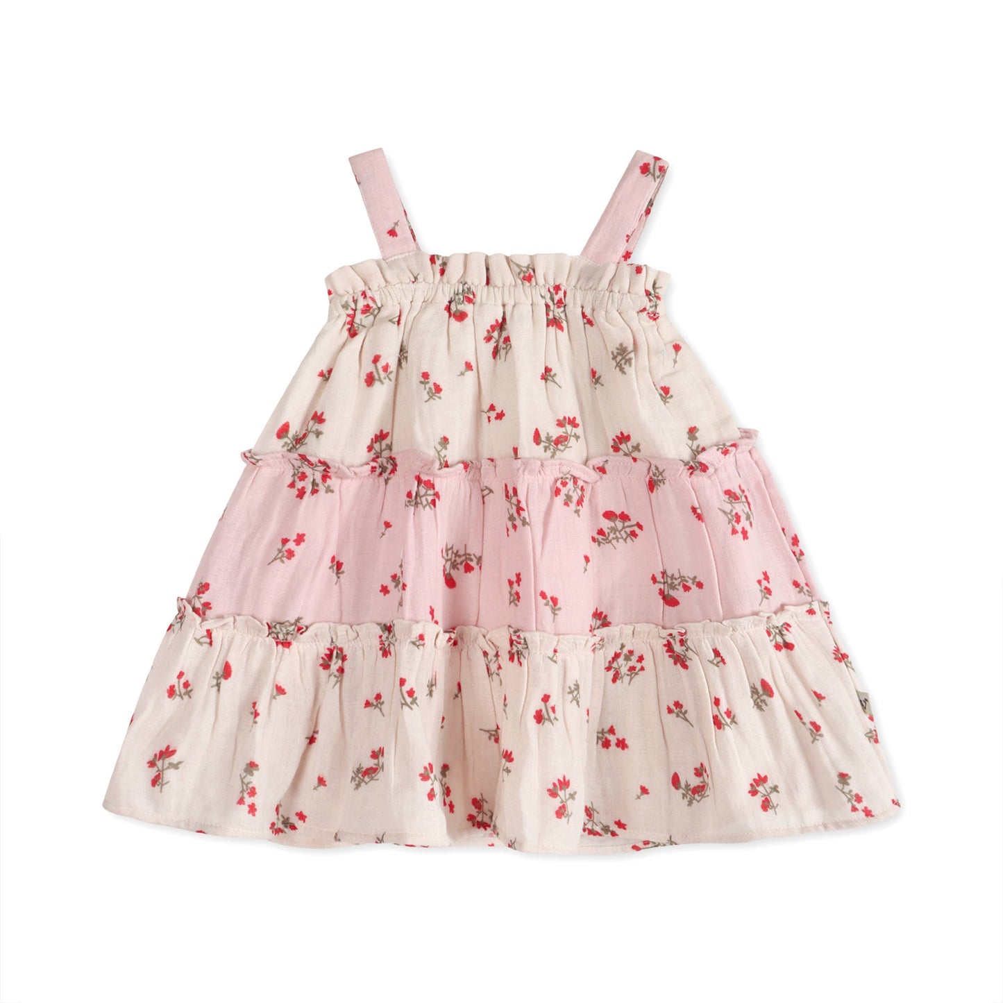 Bijou Tiered Floral Baby Dress + Bloomer (Organic)
