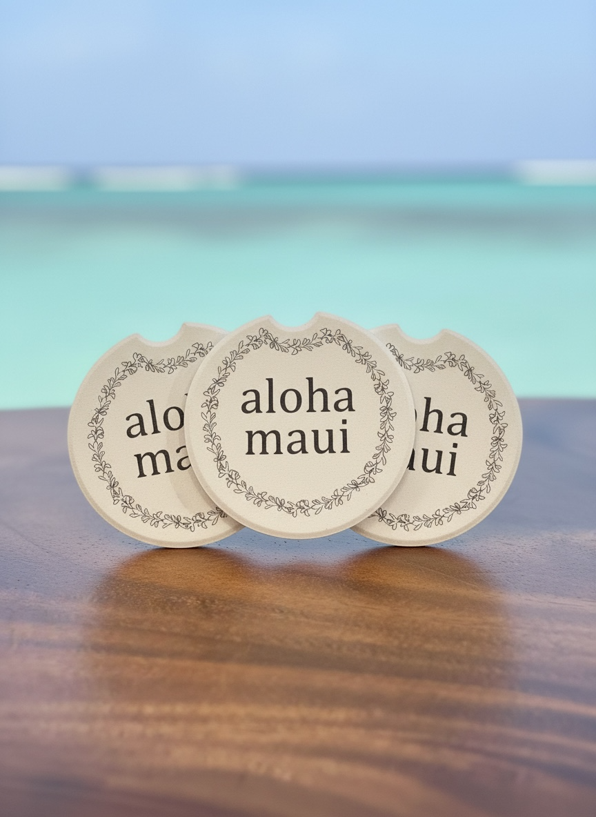 Aloha Maui Car Coaster