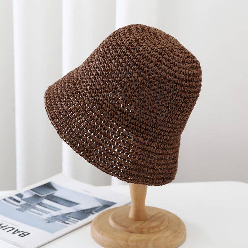 Trendy Wide Brim Woven Straw Sun Hat MK2COK6W6HAT56
