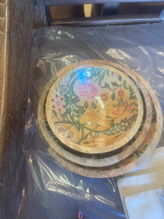 Decorated Enamel Mango Bowl-Medium
