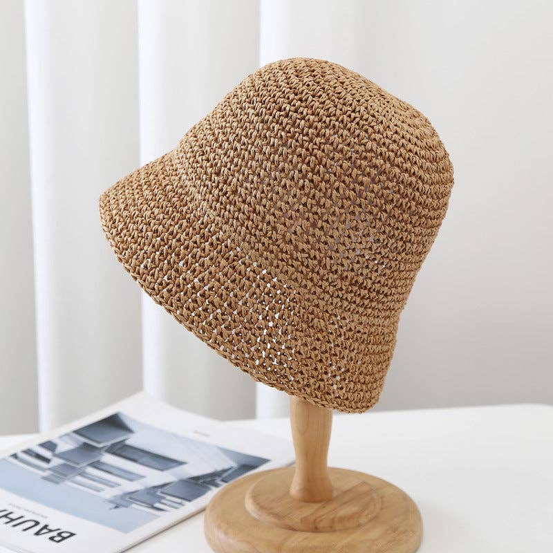 Trendy Wide Brim Woven Straw Sun Hat MK2COK6W6HAT56