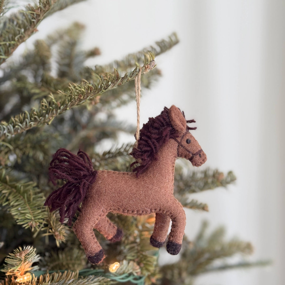 Felt Horse Ornament - Set of 6