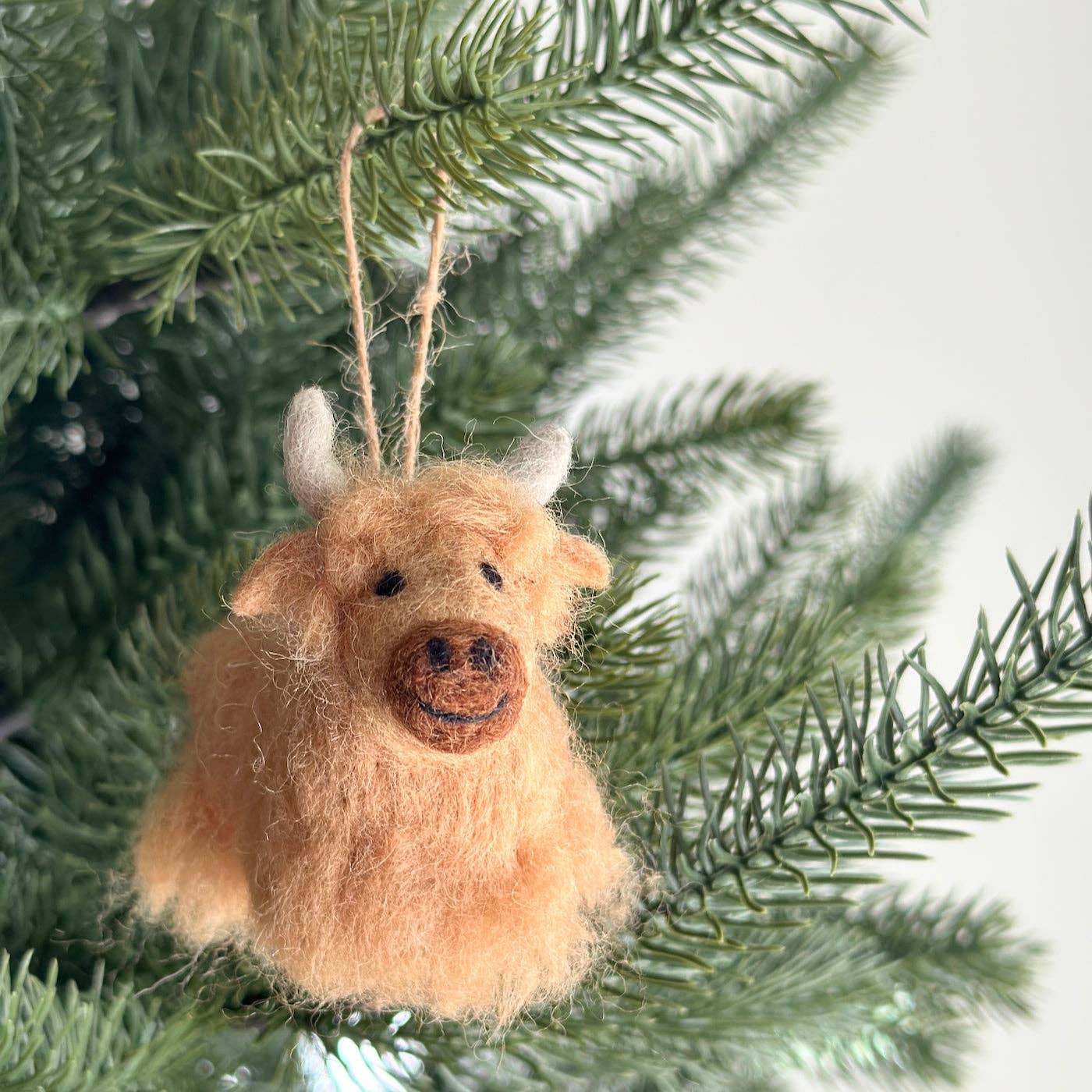 Felt Highland Cow Ornament