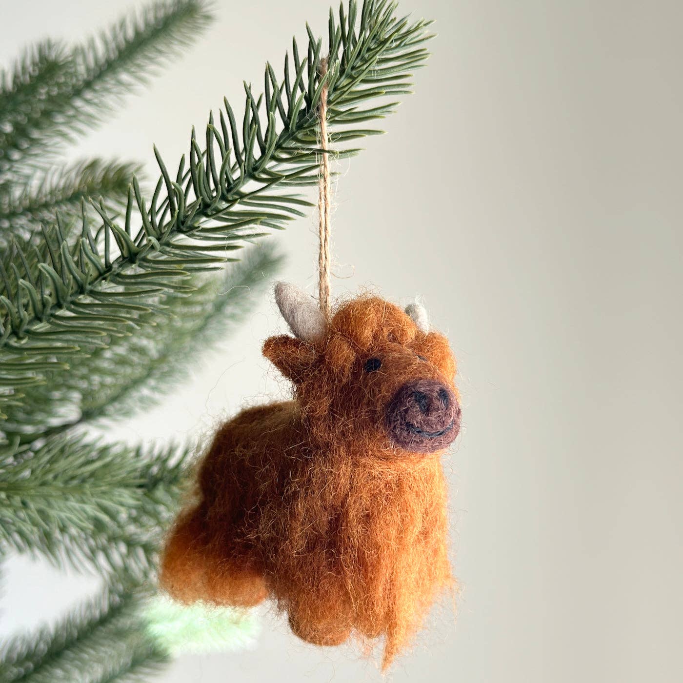 Felt Highland Cow Ornament