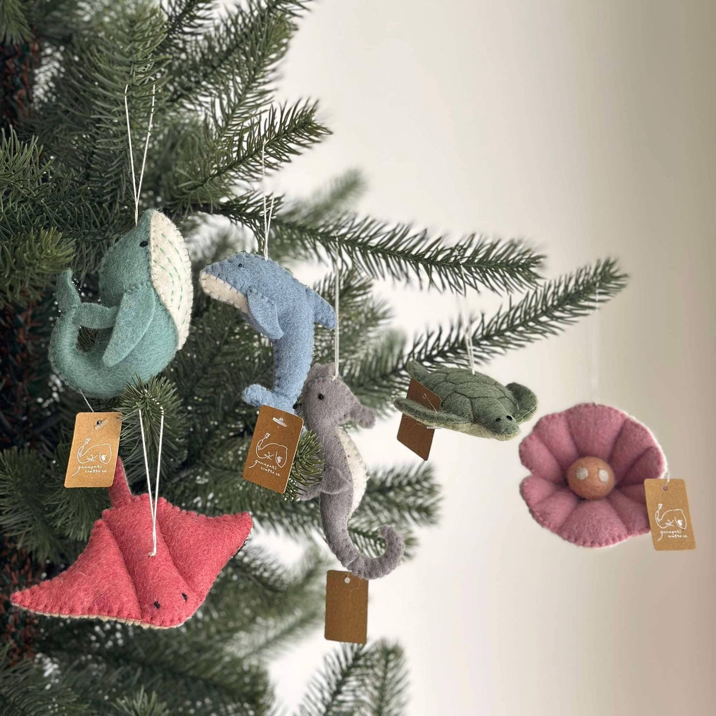 Felt Sea Animal Ornament - Set of 6