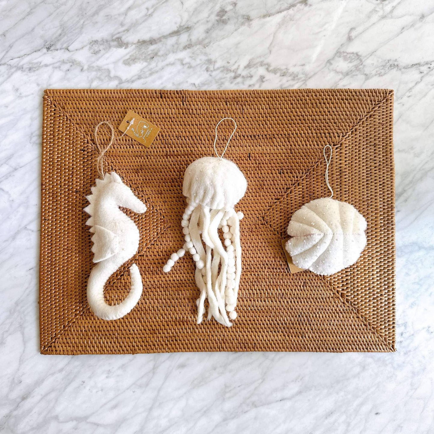Felt White Sea Life Ornament
