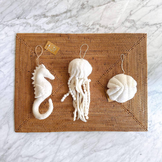 Felt White Sea Life Ornament