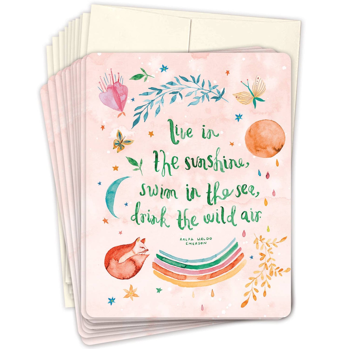Live In The Sunshine Boxed Notecard - Set of 10