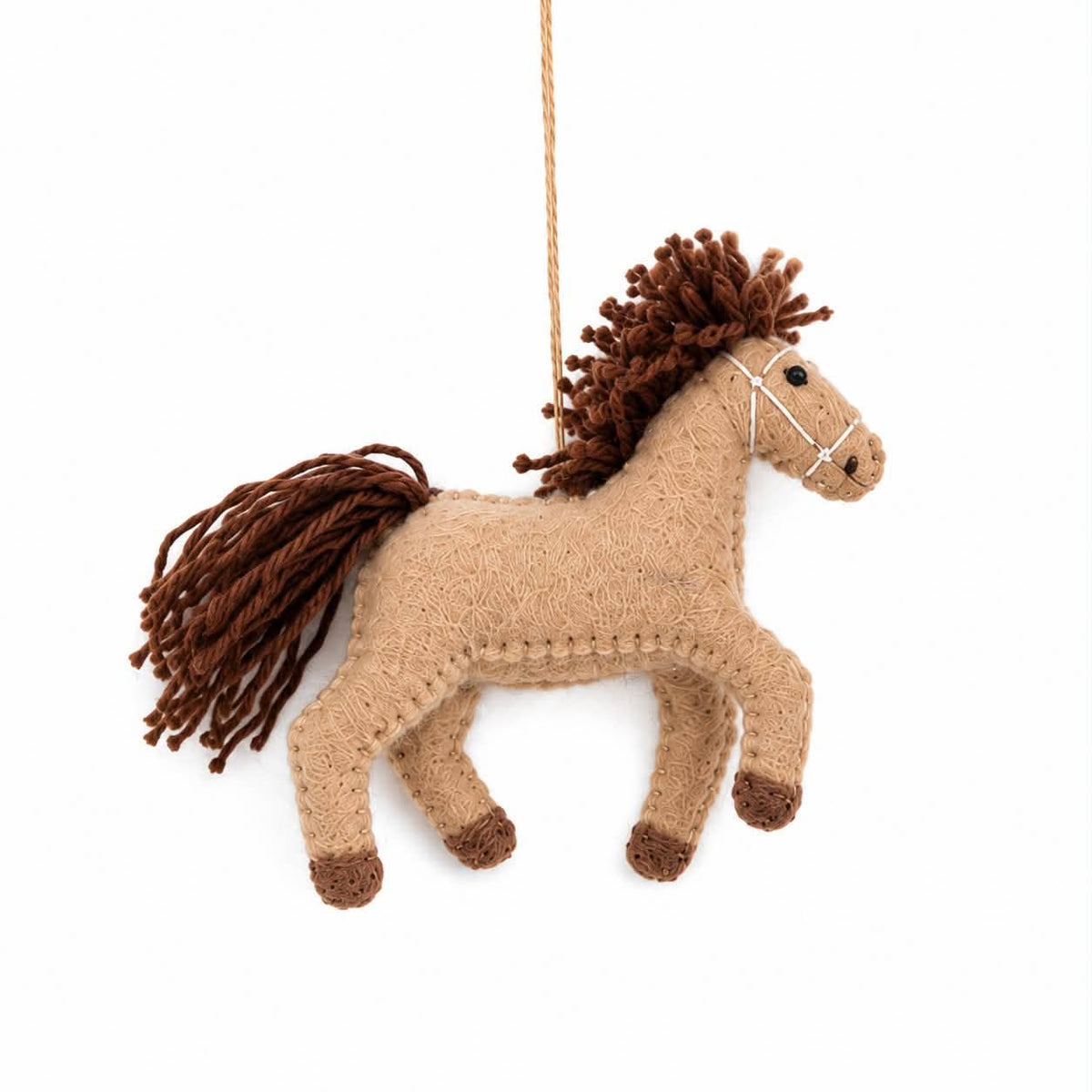 Felt Horse Ornament - Set of 6
