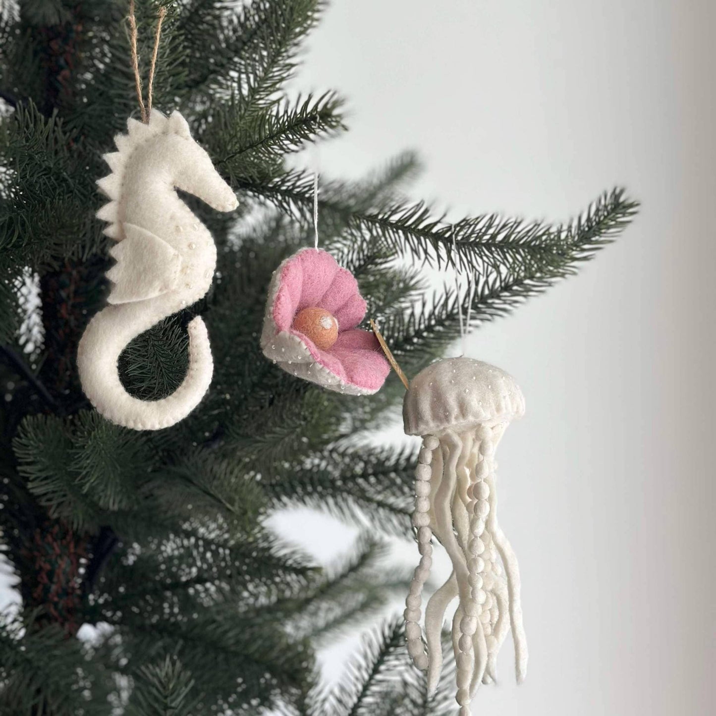 Felt White Sea Life Ornament